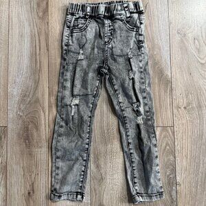 George Hats Acid Wash Denim Pants